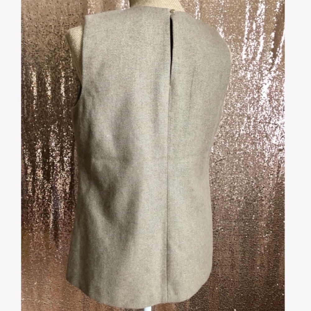 Banana Republic New Tan Metallic Pleated Shell Top - Picture 8 of 12
